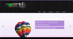 Desktop Screenshot of partytimeentertainmentinc.com