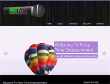 Tablet Screenshot of partytimeentertainmentinc.com